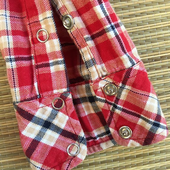 Tilt Red Plaid Flannel Shirt Small - Picture 3 of 7